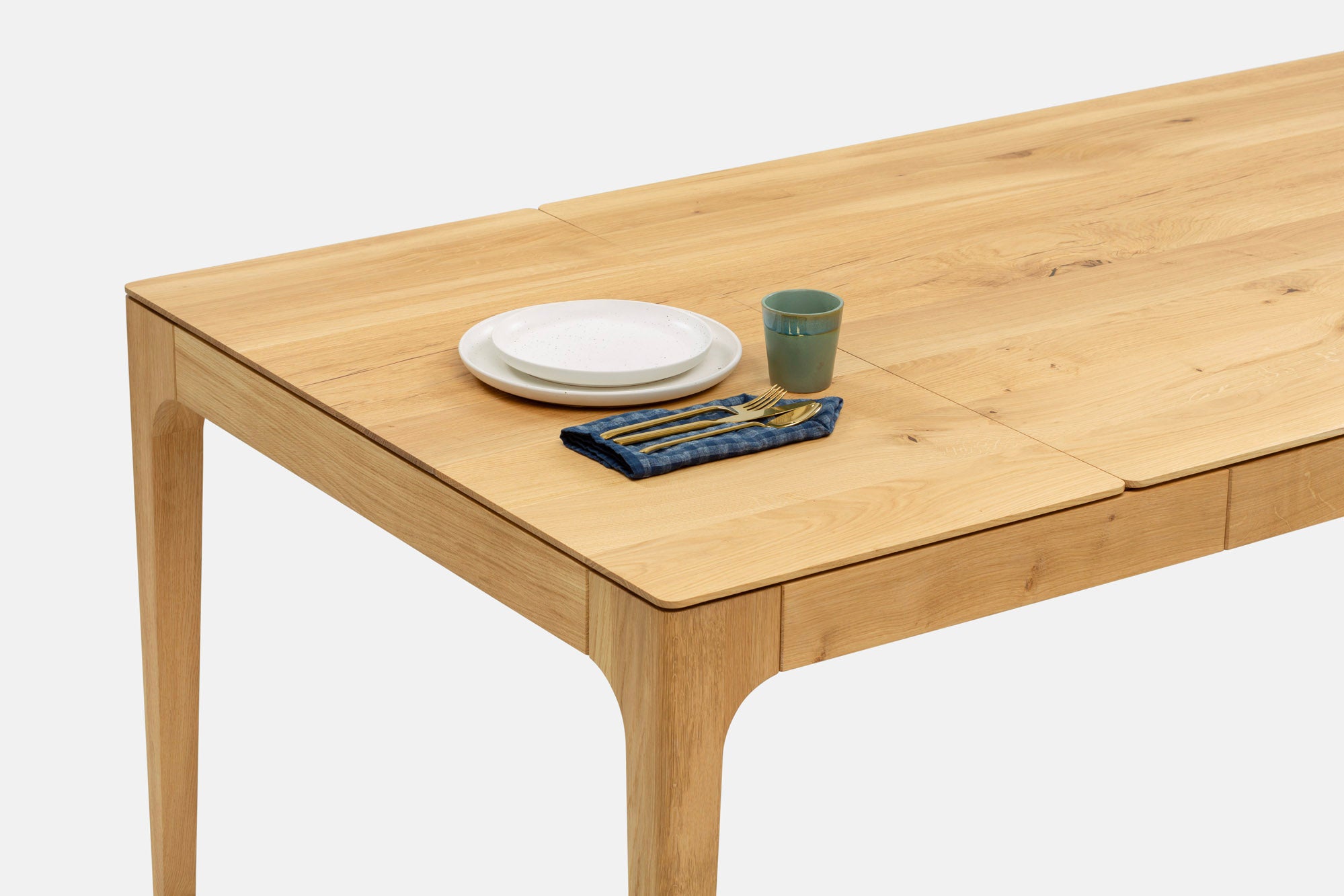 CAROLINA | Uitschuifbare eettafel van eikenhout