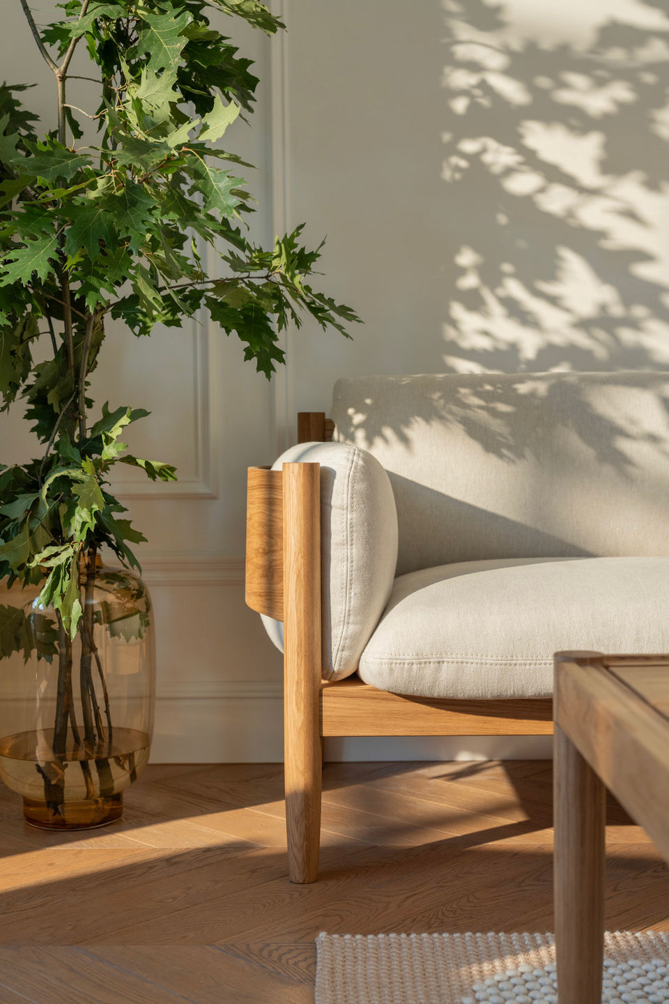 Custom upholstery in Italian linen or leather.