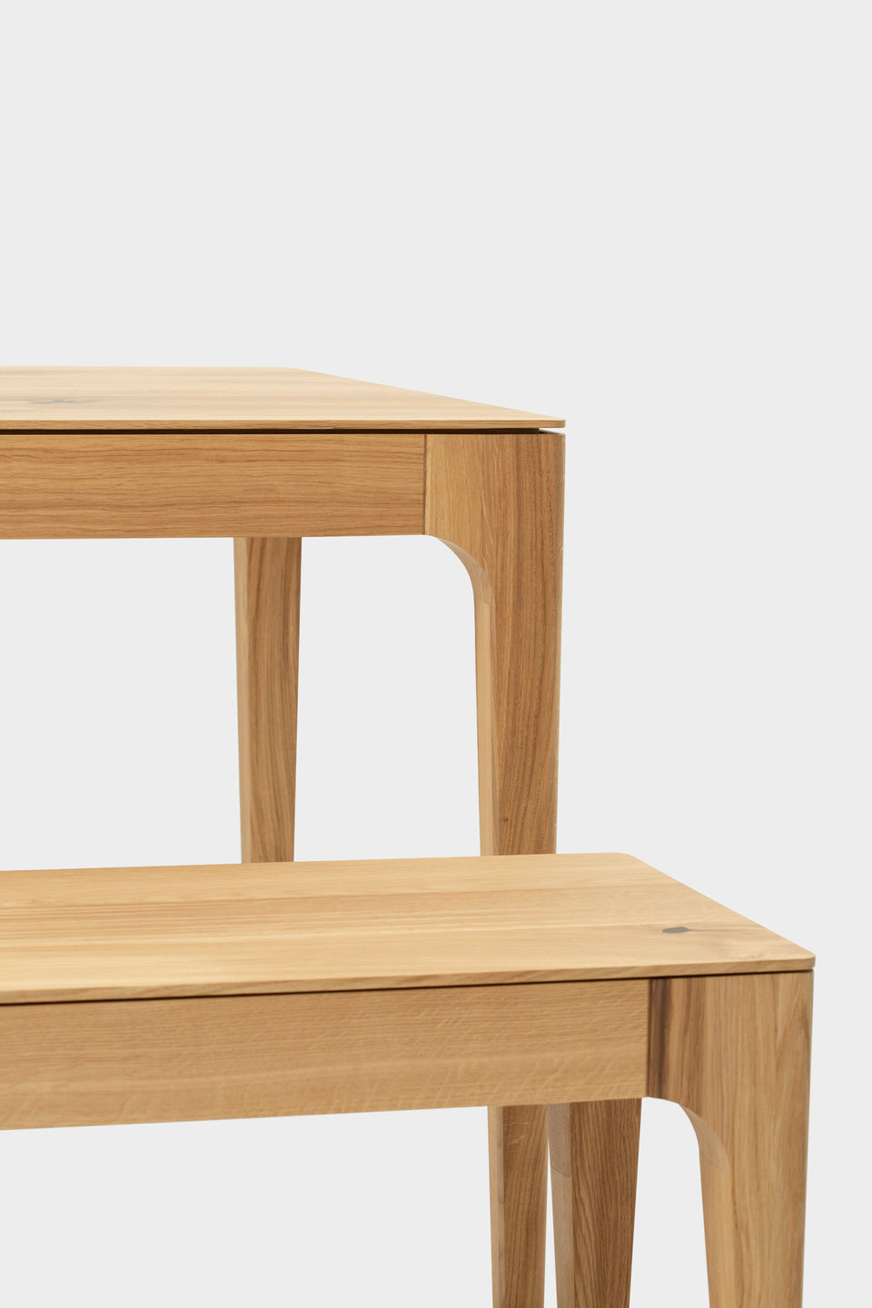 Matching pieces available: bench and chair designs to complete the set.