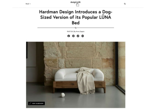 Hardman Design dévoile une version canine de son emblématique lit LÜNA