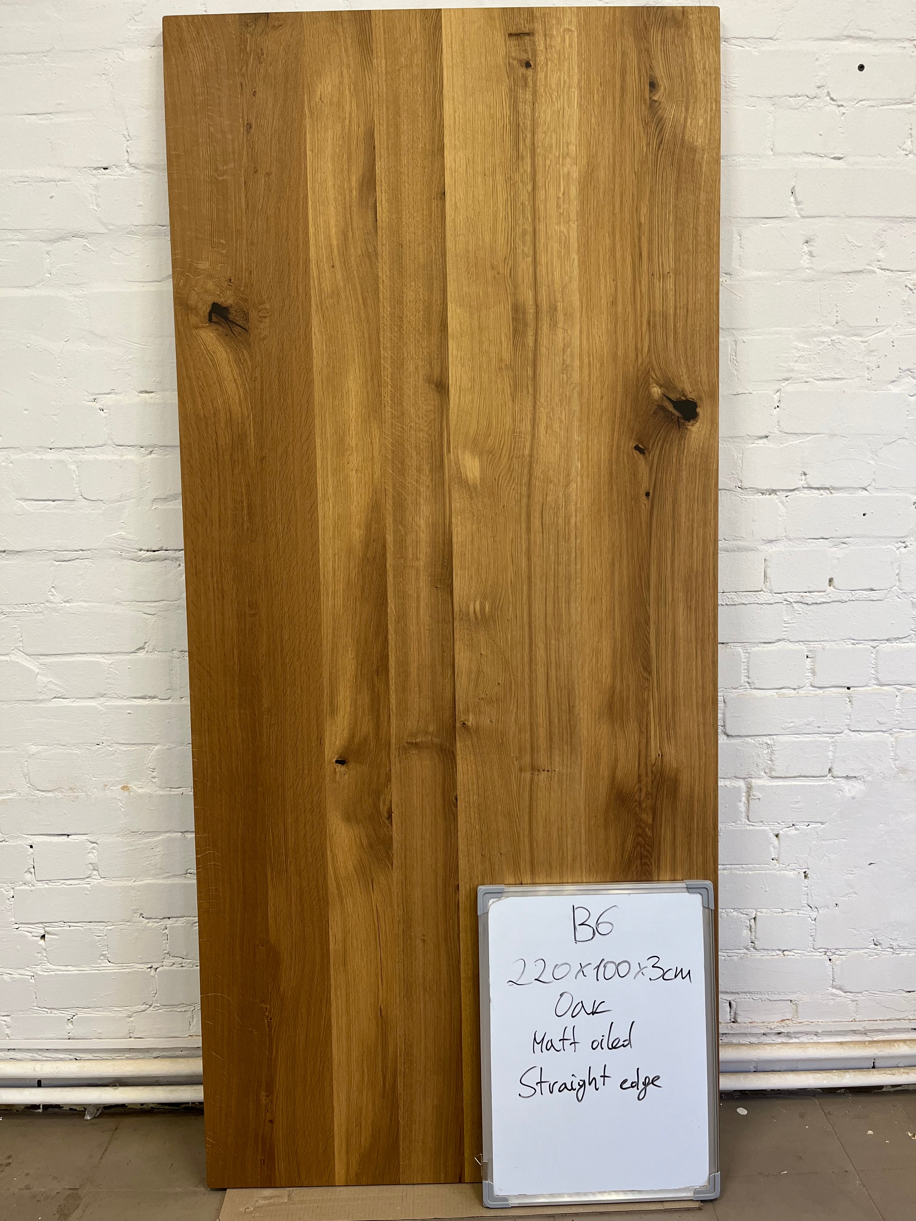 MARTA S | Table à manger Chêne | 220 x 100 x 3 cm | B6 Stock